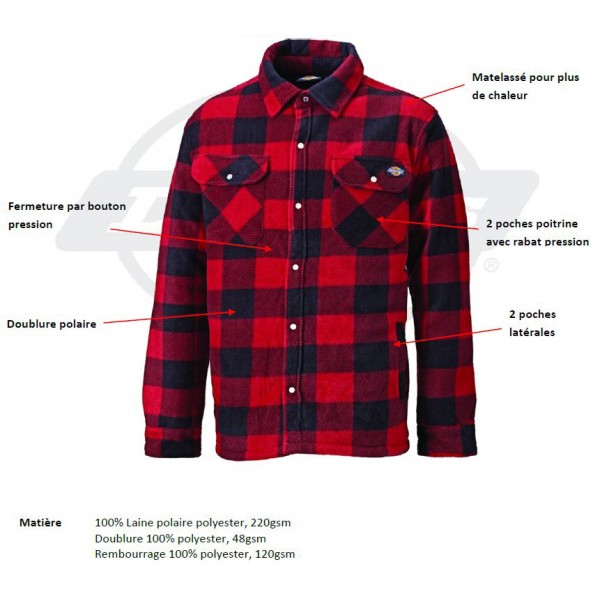 Dickies Camisa canadiense Portland para hombre Camisas Hombre